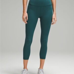 Lululemon Storm Teal Align HR Crop 23” Legging Size 14 NWT